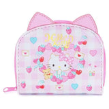 Hello Kitty Anime Cartoon Strawberry Print Girl Wallet