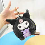 Kuromi Cinnamon My Melody Plush Wallet Coin Purse Keychain