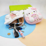 Kuromi Cinnamon My Melody Plush Wallet Coin Purse Keychain