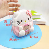 Kuromi Cinnamon My Melody Plush Wallet Coin Purse Keychain