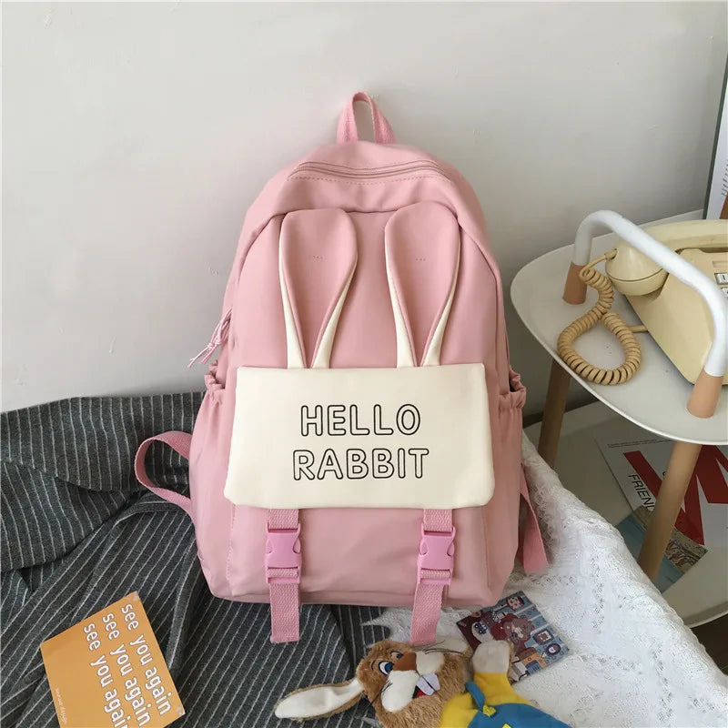 Rabbit Ear Backpack Bag Casual Travel Laptop Rucksack