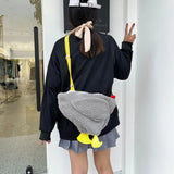 Hen Shape Plush Shoulder Bags Women Crossbody Handbags Cartoon Small Purse