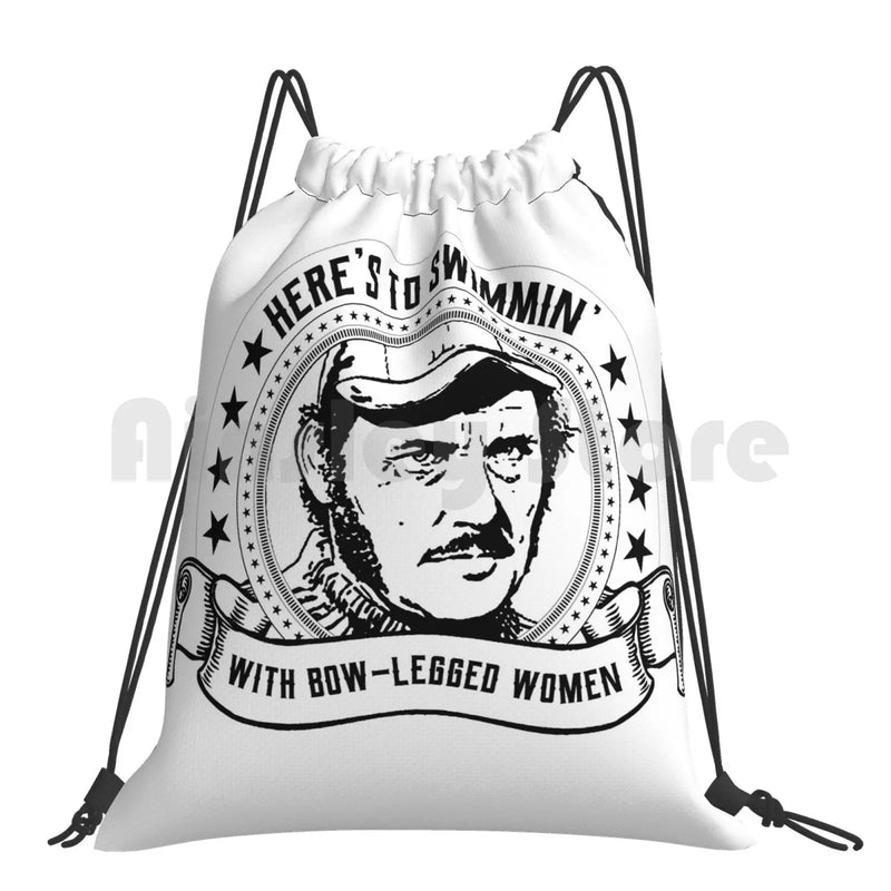 Swimmin With Bow-Legged Women Backpack Drawstring Bags Gym Bag