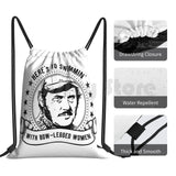 Swimmin With Bow-Legged Women Backpack Drawstring Bags Gym Bag
