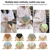 Hexagon Shoulder Bag Woven Beach Circle Handbag Summer Rattan Bag