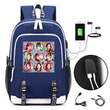 Twice Girls Fans Backpack with USB Port, Lock, Headphone Interface