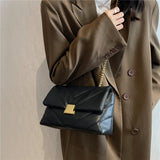 Hifashion Vintage Chain Shoulder Bag for Women Large Capacity Crossbody Purse