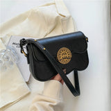 Vintage Waved Bottom Crossbody Bag Small Shoulder Purse Flap Handbag