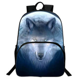 High Capacity 3D Print Wolf Animal Mochila Escolar Boys Girls School Bags