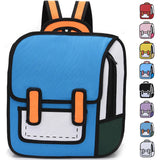 3D Printing Canvas Backpack Cartoon Shoulder Bookbag School Bag
