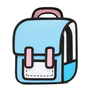 3D Printing Canvas Backpack Cartoon Shoulder Bookbag School Bag