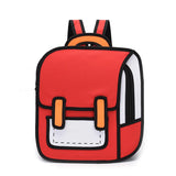 3D Printing Canvas Backpack Cartoon Shoulder Bookbag School Bag