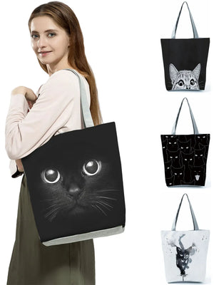 Animal Print Shopper Bag Handbag Reusable Shoulder Bags