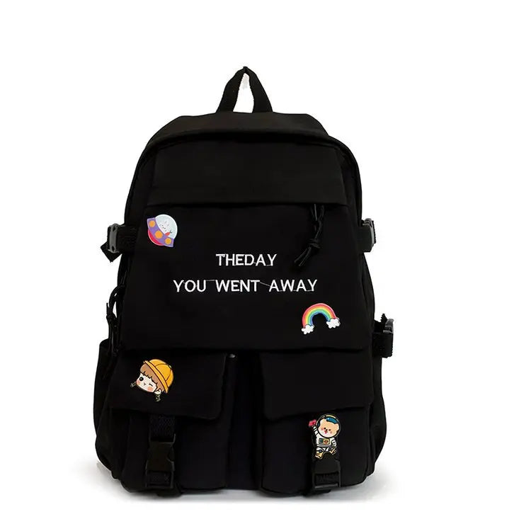 High Capacity Backpack For Female Students Schoolbag