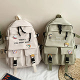 High Capacity Backpack For Female Students Schoolbag