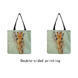 Giraffe Print Beach Bag Shoulder Shopper Eco-Friendly Travel Customizable