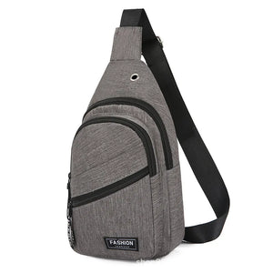 Canvas Crossbody Bag 30x17cm Travel Chest Bag Organizer Shoulder Bag