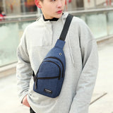 Canvas Crossbody Bag 30x17cm Travel Chest Bag Organizer Shoulder Bag