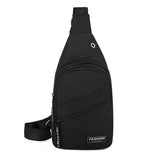 Canvas Crossbody Bag 30x17cm Travel Chest Bag Organizer Shoulder Bag