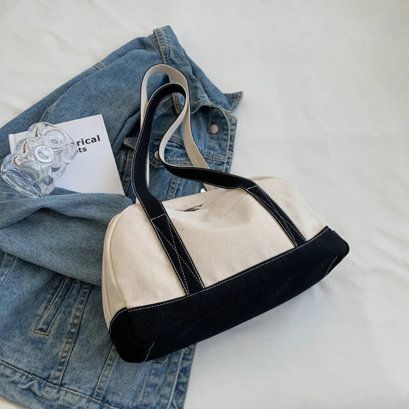 Canvas Shoulder Bags for Women Autumn Handbags Travel Totes