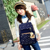 High Cap. Children Backpack w/ Bear Kids School Bags for Teenagers Girls