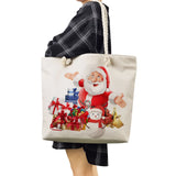 Christmas Gift Red Tote Handbags For Women Eco Reusable Shopping Bags