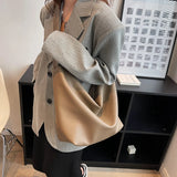 Vintage Women Large Leather Crossbody Bag Hobo Handbag