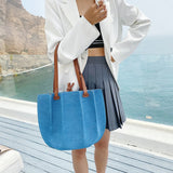 High Capacity Folds PU Leather Shoulder Bag For Women Summer Purses And Handbags