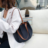 High Capacity Folds PU Leather Shoulder Bag For Women Summer Purses And Handbags