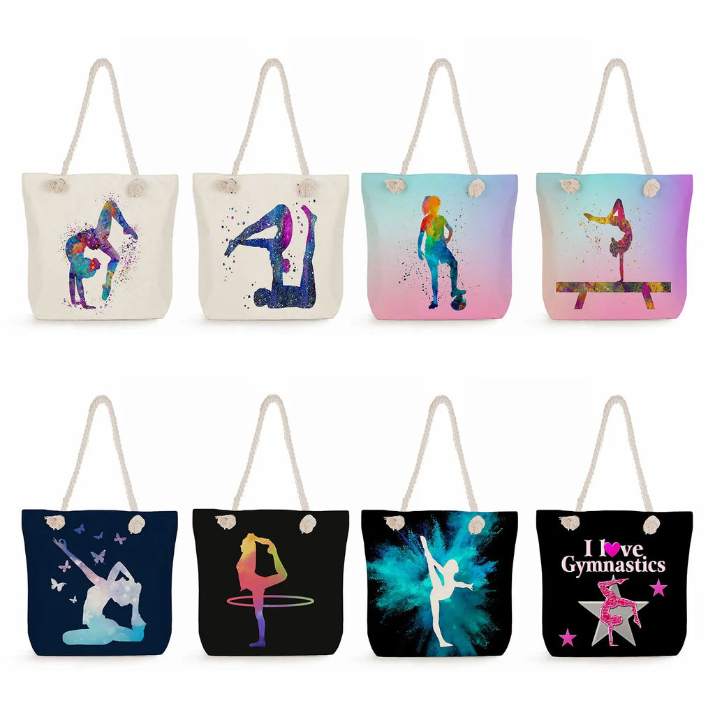 Watercolor Gymnastics Art Print Shoulder Bag