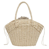Summer Shoulder Handbags High Capacity Totes for Women Picnic Bucket Purses