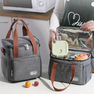 High Capacity Lunch Bag for Women Outdoor Camping Hiking Food Thermal Pouch