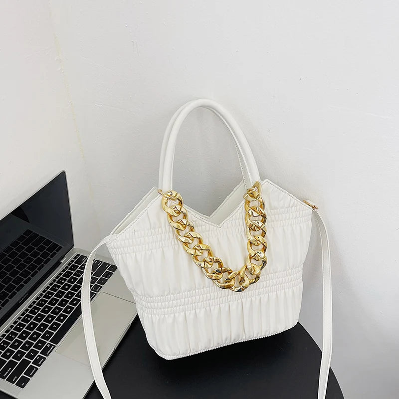 High Capacity Leather Tote Bag for Stylish Women