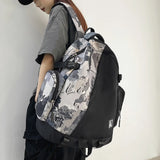 High Capacity Graffiti Backpack Camouflage Laptop Book Bag