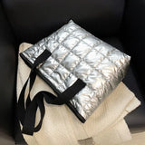 Nylon Shoulder Bags Casual Space Cotton Bag Quilted Totes Warm Winter