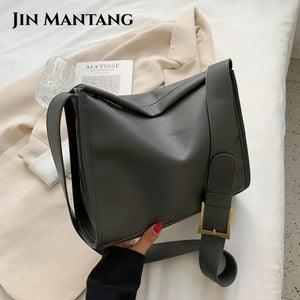 High Capacity PU Leather Shoulder Bags for Women