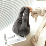 High Capacity Plush Bucket Bag Women Handbags Latest Style Shoulder Bags