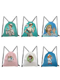 High Capacity Drawstring Bag Nurse Thermometer Print Backpack