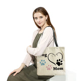 Cat Paw Print Shoulder Bag Eco Friendly Women Travel Beach Bag