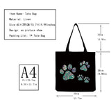 Cat Paw Print Shoulder Bag Eco Friendly Women Travel Beach Bag