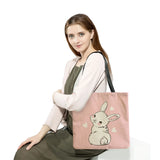 Rabbit Print Shoulder Bag Eco-Friendly Tote