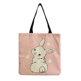 Rabbit Print Shoulder Bag Eco-Friendly Tote