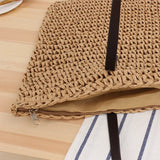Large Rattan Straw Bag for Women Summer Travel Beach Handbag