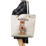 Cat Printed Shopping Tote Bag for Women