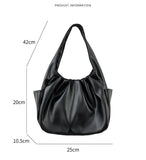 High Capacity Shoulder Bags for Women Soft PU Leather Female Travel Totes