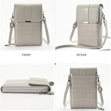 Stone Pattern Shoulder Phone Bag Womens Pu Leather Crossbody Messenger Bag