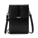 Stone Pattern Shoulder Phone Bag Womens Pu Leather Crossbody Messenger Bag