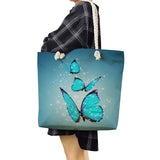 Butterfly Floral Print Shoulder Bag for Women