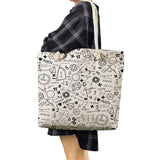 Thick Rope Shoulder Bag Cartoon Print Tote Bags for Women