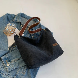 Winter Canvas Shopping Bag Large Travel Handbag